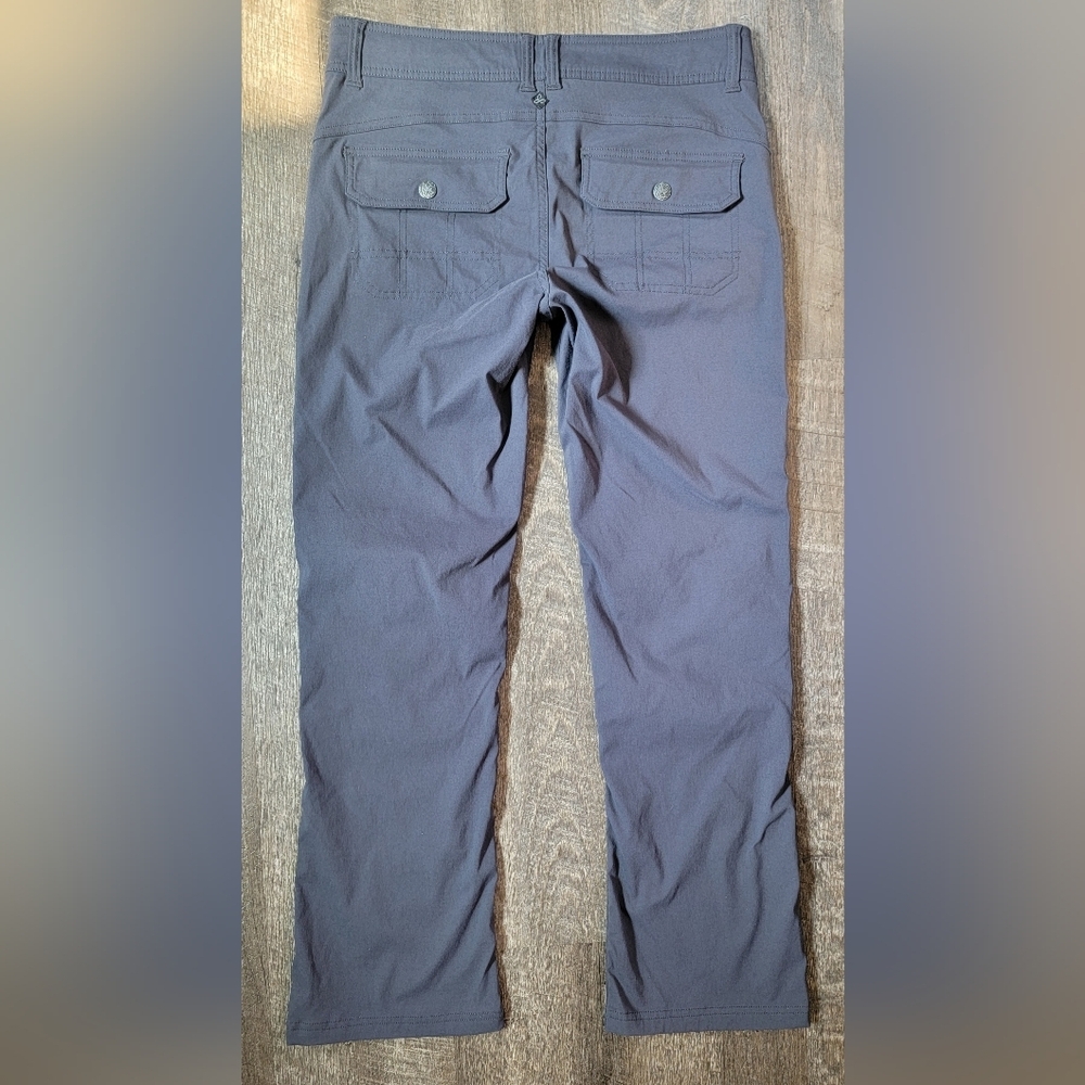 Prana Hallie Pants Women's 6 Short Slate Grey Low Rise Bootcut Outdoors Strechy - Picture 2 of 13